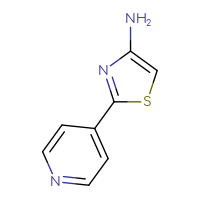 Chemical structure of 2-(pyridin-4-yl)-1,3-thiazol-4-amine - CSSB00000701116