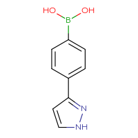 Chemical structure of [4-(1H-pyrazol-3-yl)phenyl]boronic acid - CSSB00000068062