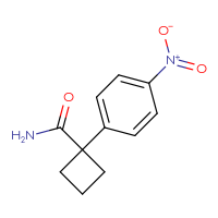 Chemical structure of 1-(4-nitrophenyl)cyclobutane-1-carboxamide - CSSB00010290922