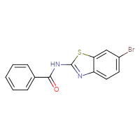 Chemical structure of N-(6-bromo-1,3-benzothiazol-2-yl)benzamide - CSSB00105152128