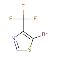 Chemical structure of 5-bromo-4-(trifluoromethyl)-1,3-thiazole - CSSB00015461708