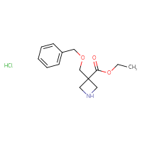 Chemical structure of ethyl 3-[(benzyloxy)methyl]azetidine-3-carboxylate hydrochloride - CSSB21043405550