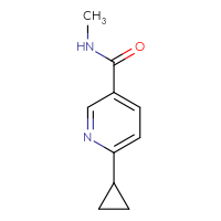 Chemical structure of 6-cyclopropyl-N-methylpyridine-3-carboxamide - CSSB03552387997