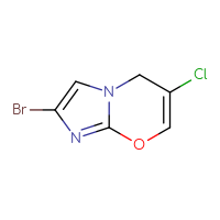Chemical structure of 2-bromo-6-chloro-5H-imidazo[2,1-b][1,3]oxazine - CSSB00015930423