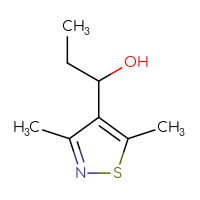Chemical structure of 1-(3,5-dimethyl-1,2-thiazol-4-yl)propan-1-ol - CSSB00011029590