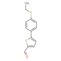 Chemical structure of 5-[4-(ethylsulfanyl)phenyl]thiophene-2-carbaldehyde - CSSB00010166825