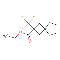 Chemical structure of ethyl 2-(trifluoromethyl)spiro[3.4]octane-2-carboxylate - CSSB14849113470
