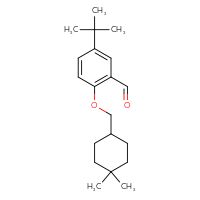 Chemical structure of 5-tert-butyl-2-[(4,4-dimethylcyclohexyl)methoxy]benzaldehyde - CSSB21349269375