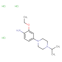 Chemical structure of 2-ethoxy-4-[4-(propan-2-yl)piperazin-1-yl]aniline trihydrochloride - CSSB00000716495