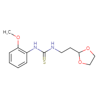 Chemical structure of 3-[2-(1,3-dioxolan-2-yl)ethyl]-1-(2-methoxyphenyl)thiourea - CSSB21432452319