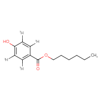 Chemical structure of hexyl 4-hydroxy(²H₄)benzoate - CSSB00160813114