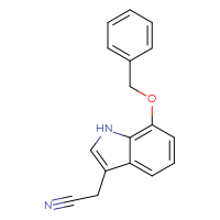 Chemical structure of 2-[7-(benzyloxy)-1H-indol-3-yl]acetonitrile - CSSB00051553925