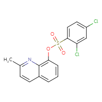 Chemical structure of 2-methylquinolin-8-yl 2,4-dichlorobenzene-1-sulfonate - CSSB00027384974