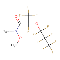 Chemical structure of 2,3,3,3-tetrafluoro-2-(1,1,2,2,3,3,3-heptafluoropropoxy)-N-methoxy-N-methylpropanamide - CSSB21224766458