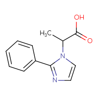 Chemical structure of 2-(2-phenyl-1H-imidazol-1-yl)propanoic acid - CSSB00000690368