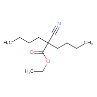 Chemical structure of ethyl 2-butyl-2-cyanohexanoate - CSSB00009992211