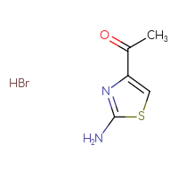 Chemical structure of 1-(2-amino-1,3-thiazol-4-yl)ethan-1-one hydrobromide - CSSB00025703401