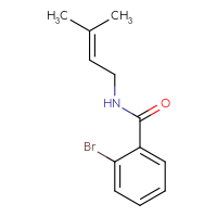 Chemical structure of 2-bromo-N-(3-methylbut-2-en-1-yl)benzamide - CSSB00014032420