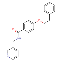 Chemical structure of 4-(2-phenylethoxy)-N-[(pyridin-3-yl)methyl]benzamide - CSSB00121612576