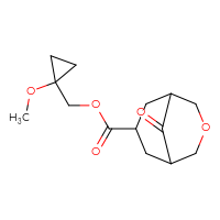 Chemical structure of (1-methoxycyclopropyl)methyl 9-oxo-3-oxabicyclo[3.3.1]nonane-7-carboxylate - CSSB01378529664