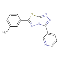 Chemical structure of 3-[6-(3-methylphenyl)-[1,2,4]triazolo[3,4-b][1,3,4]thiadiazol-3-yl]pyridine - CSSB00121736419