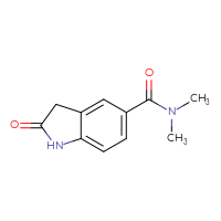 Chemical structure of N,N-dimethyl-2-oxo-2,3-dihydro-1H-indole-5-carboxamide - CSSB00011347449