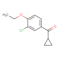 Chemical structure of (3-chloro-4-ethoxyphenyl)(cyclopropyl)methanone - CSSB00010305485