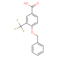 Chemical structure of 4-(benzyloxy)-3-(trifluoromethyl)benzoic acid - CSSB00011845692