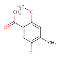 Chemical structure of 1-(5-chloro-2-methoxy-4-methylphenyl)ethan-1-one - CSSB00000080742