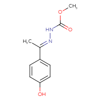 Chemical structure of N'-[(1E)-1-(4-hydroxyphenyl)ethylidene]methoxycarbohydrazide - CSSB00021584639
