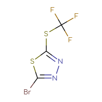 Chemical structure of 2-bromo-5-[(trifluoromethyl)sulfanyl]-1,3,4-thiadiazole - CSSB00102835429