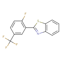 Chemical structure of 2-[2-fluoro-5-(trifluoromethyl)phenyl]-1,3-benzothiazole - CSSB06594616899