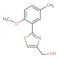 Chemical structure of [2-(2-methoxy-5-methylphenyl)-1,3-thiazol-4-yl]methanol - CSSB00021611896