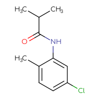 Chemical structure of N-(5-chloro-2-methylphenyl)-2-methylpropanamide - CSSB00000152470