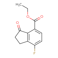Chemical structure of ethyl 7-fluoro-3-oxo-2,3-dihydro-1H-indene-4-carboxylate - CSSB03559657770