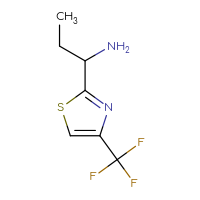 Chemical structure of 1-[4-(trifluoromethyl)-1,3-thiazol-2-yl]propan-1-amine - CSSB00000765711