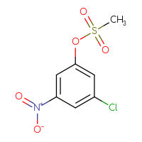 Chemical structure of 3-chloro-5-nitrophenyl methanesulfonate - CSSB20992688503