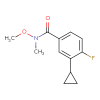 Chemical structure of 3-cyclopropyl-4-fluoro-N-methoxy-N-methylbenzamide - CSSB03503432539