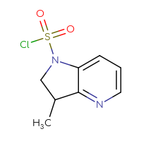 Chemical structure of 3-methyl-1H,2H,3H-pyrrolo[3,2-b]pyridine-1-sulfonyl chloride - CSSB06378362602