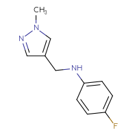 Chemical structure of 4-fluoro-N-[(1-methyl-1H-pyrazol-4-yl)methyl]aniline - CSSB00000224099