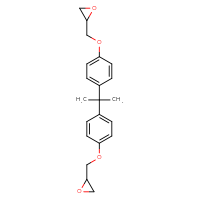 Chemical structure of 2-{[4-(2-{4-[(oxiran-2-yl)methoxy]phenyl}propan-2-yl)phenoxy]methyl}oxirane - CSSB00016997256