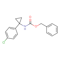 Chemical structure of benzyl N-[1-(4-chlorophenyl)cyclopropyl]carbamate - CSSB00000071986