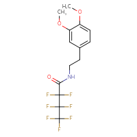 Chemical structure of N-[2-(3,4-dimethoxyphenyl)ethyl]-2,2,3,3,4,4,4-heptafluorobutanamide - CSSB00102639042
