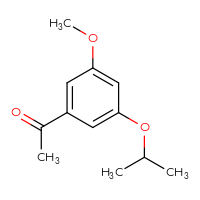 Chemical structure of 1-[3-methoxy-5-(propan-2-yloxy)phenyl]ethan-1-one - CSSB06262204865