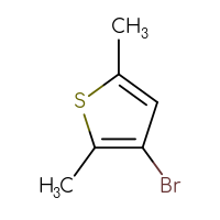 Chemical structure of 3-bromo-2,5-dimethylthiophene - CSSB00000688054