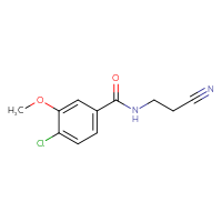 Chemical structure of 4-chloro-N-(2-cyanoethyl)-3-methoxybenzamide - CSSB01994148163