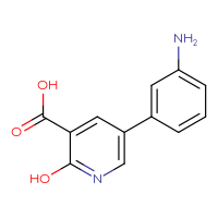 Chemical structure of 5-(3-aminophenyl)-2-hydroxypyridine-3-carboxylic acid - CSSB00150705093