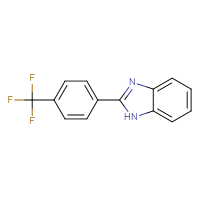 Chemical structure of 2-[4-(trifluoromethyl)phenyl]-1H-1,3-benzodiazole - CSSB00015335693