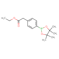 Chemical structure of ethyl 2-[4-(4,4,5,5-tetramethyl-1,3,2-dioxaborolan-2-yl)phenyl]acetate - CSSB00010197831