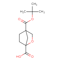 Chemical structure of 4-[(tert-butoxy)carbonyl]-2-oxabicyclo[2.2.1]heptane-1-carboxylic acid - CSSB14802051746